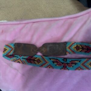 Colorful Beaded Women's fired haz Belt for cowbow haz